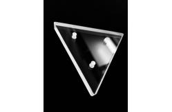 China Optical Quartz Glass Triangular Shape With Hole Fused Quartz Plate Transparent supplier