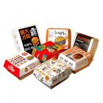Wholesale Custom Printed Biodegradable Fast Food Grade Paper Burger Boxes: Ideal Disposable Packaging Solution for sale
