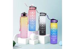 China 32oz Gym Plastic Motivational Water Jug Tritan Sports Water Bottle supplier
