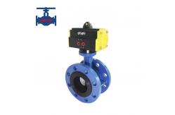 China General Application Pneumatic Soft-sealed Flanged Butterfly Valve with Flanged Connection supplier