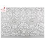 Guipure Embroidered Floral Lace Fabric With Chemical Poly Milk Silk Comfortable for sale