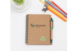 China 80sht Youfu Kraft Spiral Notebook A5 , 70gsm Mini Pocket Notebook With Pen supplier