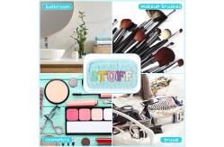China Travel Chenille Letters Plush Preppy Makeup Bag Small Shockproof With Zipper supplier