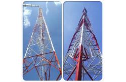 China Customizable 3 Leg Lattice Telecommunication Tower For High Altitude Signal Transmission supplier