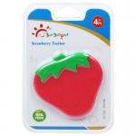 BPA Free 3 Month Strawberry Rubber Baby Silicone Teether for sale