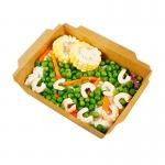 Chinese Kraft Paper Tray Food Takeaway Boxes Lunch Packaging Containers for sale