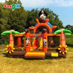Sayok Pirate Ship Commercial Bounce House Combo Inflatable Bouncer With Slide for sale