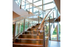 China Compact Stainless Steel Handrails with Flat Saddle for Glass Railings supplier