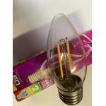 2w Filament Led Light Bulbs , Led Energy Saving Bulb Pc Glass