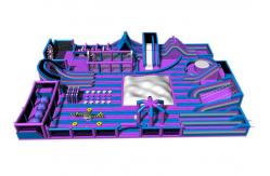 China Custom Purple Gigantic Inflatable Theme Park / Kids Trampoline Park supplier