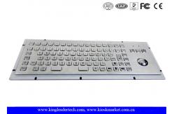 China 86 Keys IP65 Rated Stainless Steel Industrial Kiosk Keyboard With Trackball supplier