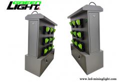 China Fast Charging Miners Helmet Light 18 Unit Double Sided Small Safety Charging Cabinet supplier