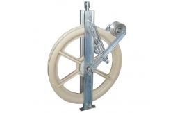 China 508 Mm Transmission Line Stringing Pulley Block With Grounding Rollers supplier