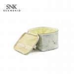 Cylinder Bucket Large Capacity Travel PU Leather Toiletry Bag Case for sale