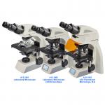 OPTO EDU A16.1062 Infinity Binocular Trinocular Led Fluorescent Microscope BG