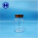 Round Clear Food Grade PET Peanut Butter Biscuits Nuts Candies Pepper Sugar Jars for sale