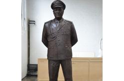 China Bronze Sculpture Lifesize Army General with Patinated supplier