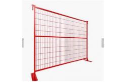 China Orange Red Wire Movable Fence Temporary Fence Panels 24kg 2400mm*2100mm supplier
