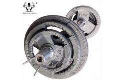 China 1 Set Fitness Equipment Barbells With Spring Collars Hammertone Finish supplier