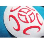 Custom LOGO 3D embossed PVC silicone iron on patch printing heat transfer labels