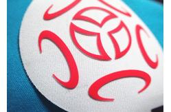 China Custom LOGO 3D embossed PVC silicone iron on patch printing heat transfer labels supplier