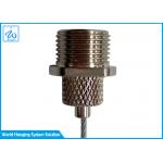 Aircraft Cable Hanging Systems Cross Knurled Cable Wire Gripper With Male Thread for sale