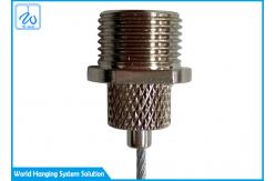 China Aircraft Cable Hanging Systems Cross Knurled Cable Wire Gripper With Male Thread supplier