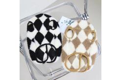 China Diamond Argyle Pattern Pet Coat Warm Winter Apparel Brown Black supplier