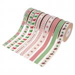China 15mm*3y Christmas Gift Ribbon Printed White Cotton Ribbon For Presents manufacturer