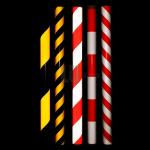 Super Strong Black Yellow Diagonal Reflective Tape Genuine Guardrail End Head Tape Nighttime Anti-Collision Traffic Warning for sale