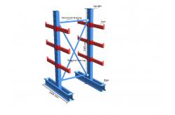 China Easily Assembled Industrial Cantilever Racks Adjusted Layers 2.3mm Depth supplier