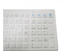 China Ergonomics Silicone Wireless Medical Keyboard 106 Keys With Back Pad supplier