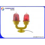 Red LED Double Aviation Warning Lights Steady Or Flash Working Mode for sale
