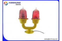 China Red LED Double Aviation Warning Lights Steady Or Flash Working Mode supplier