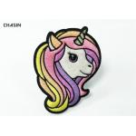Furry Fabric Hand Embroidered Patches Unicorn Pattern For Children for sale