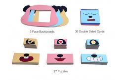 China Paper Board Facial Expression Puzzle Educational Jigsaw Puzzles 36 Double Sided Printing Card supplier