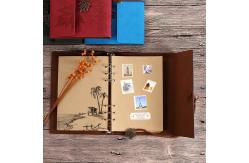 China 6 Ring Binding Travel Journal Notebook Maple Leaf Embossed Logo With Retro Pendent supplier