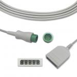 Mindray 12P To MD 5 Lead 3.4m IEC ECG Trunk Cable TPU jacket for sale