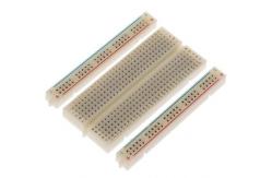 China Square Hole Solderable Breadboard Red / Blue Strips For Power Supply Connections supplier