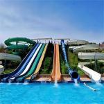 Kids Water Park Amusement Rides Fiberglass Water Slides For Children for sale