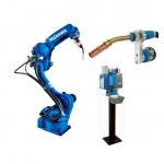 YRC1000 Controller Controlled 6 Axis Welding Robot Arm Yaskawa AR1440 with TBI welding gun and cleaning station for Wall Mounting and Precise Welding for sale