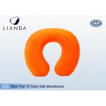 Orange Travel Neck Pillow Embroidery Memory Foam For Car Flight for sale