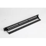 19 21'' 110 IDC UTP Unshielded Rack Mount Patch Panel 24 Port Cat6A With Cable Management for sale
