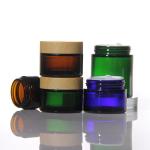 Glass Jar Cream Customizable logo  Cream Jars Cosmetic Bottles For Moisturizer 50g 100g 200g for sale