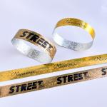 Security Holographic Wristbands Disposable Featuring Custom Printed Text and Logos