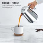 34OZ Double Wall Insulated French Press Coffee Maker Classical Style SS304