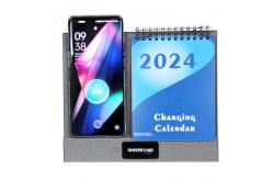 China 2024 Custom 365 Day Calendar Multifunctional Wireless Charging Desk supplier