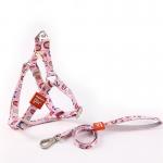 Pet Printed Harness Polyester Leash Set For Medium And Large Dogs for sale