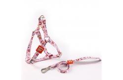 China Pet Printed Harness Polyester Leash Set For Medium And Large Dogs supplier