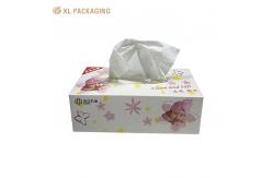 China Customized Facial Paper Tissue With Printed Logo 190x190mm Large Facial Tissues supplier